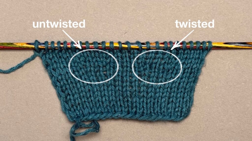 increases in the purl row