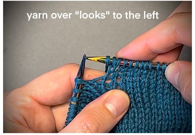 yarn over L