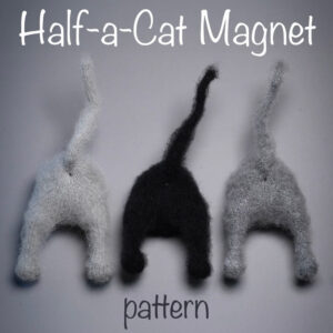 Pattern Half-a-Cat Magnet
