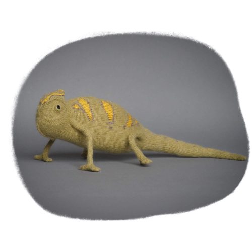 Knitted Chameleon Mossi O'Leaf / Вязаный хамелеон Мосси О'Лиф